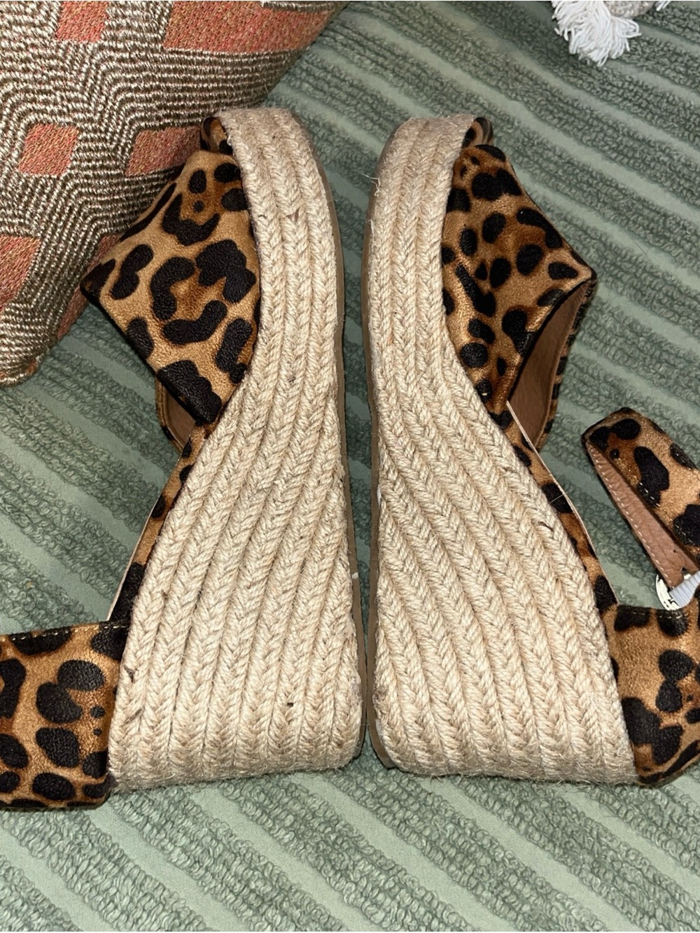 Mata Leopard Print Espadrille Wedge Sandals - Leopard/Tan - Picture 5 of 5
